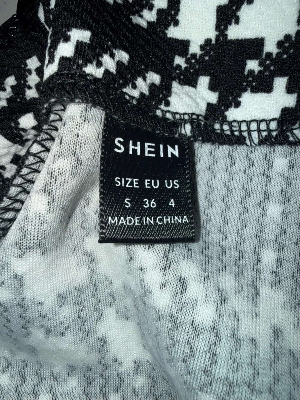 SHEIN Black & White Plaid Mini Skort